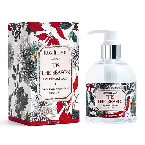 ROMIIE ZOI Holiday Floral Liquid Hand Soap 'Tis The Season 8.7oz Gift Box