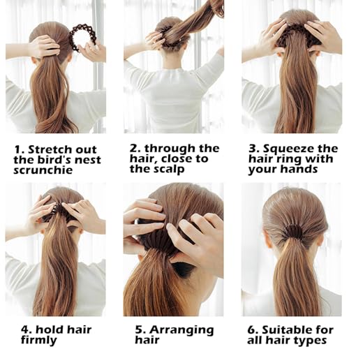 Sizobi Velvet Bird Nest Magic Hair Clips - Non-Slip Hair Ties (3 Pack)