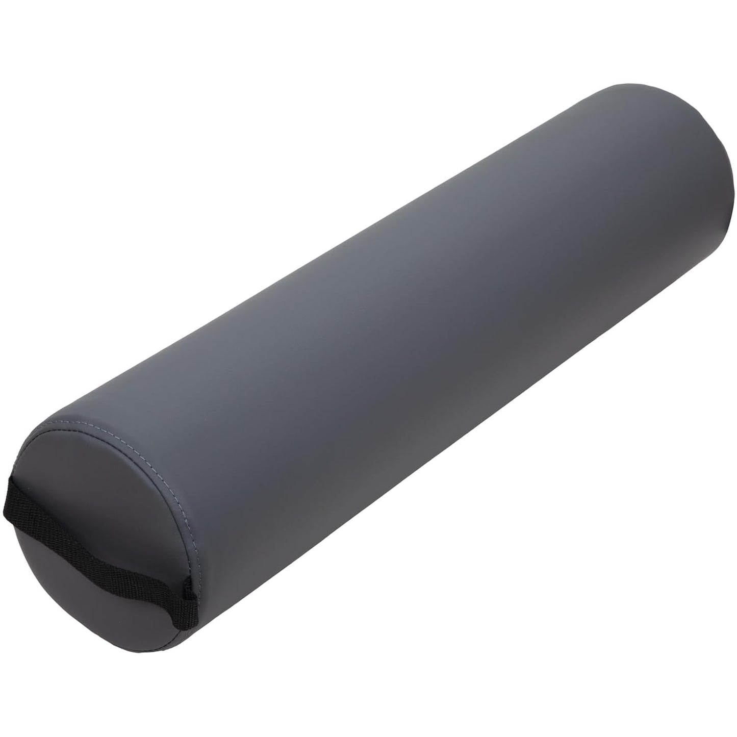 Full Round Bolster Pillow - Black Oil & Stain-Resistant Massage & Yoga Cushion | 6” R x 26” L