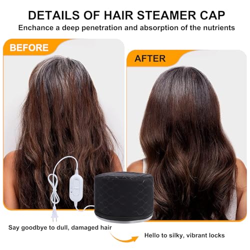 Yinhing Hair Steamer Cap for Deep Conditioning, 3-Heat Electric Thermal Hat