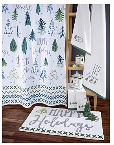 Avanti Linens Christmas Trees Fingertip Towels Set of 2 - Soft Cotton