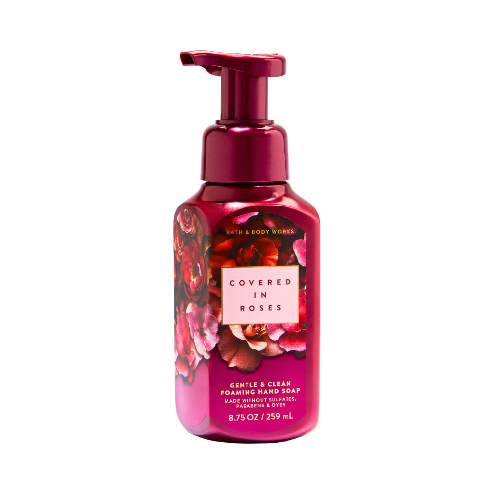 Gentle & Clean Foaming Hand Soap Bundle - White Tea & Sage, Blueberry Bellini, Covered in Roses | 8.75 fl oz Each - Fresh Fruity & Floral Scents