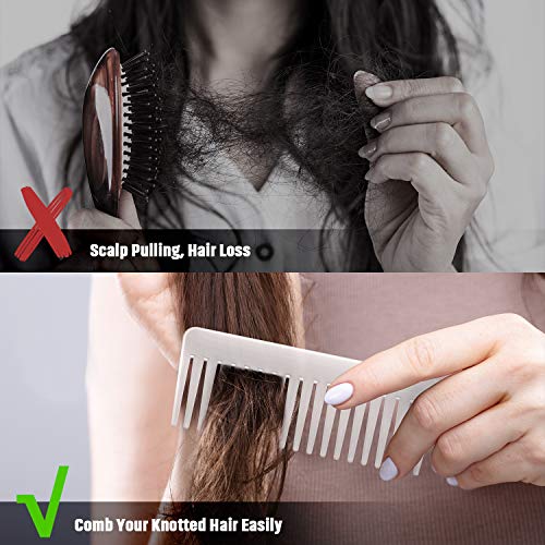Patelai Wide Tooth Hair Comb for Detangling Curly & Wet Hair