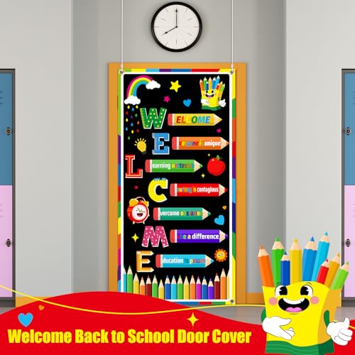 Welcome Back to School Banner - Large Classroom Door Cover 71x43 inches