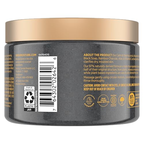 SheaMoisture African Black Soap Body Scrub for Melanin-Rich Skin - 12oz