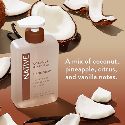 Native Coconut & Vanilla Liquid Hand Soap - Non-Drying, 13 oz