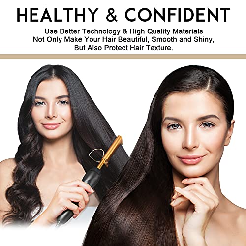 NICEMOVIC Ceramic Heating Hair Straightener Comb - Hot Pressing Brush