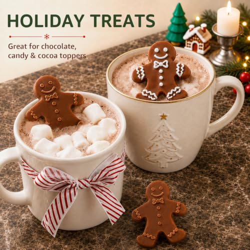 Meltset Gingerbread Man Silicone Baking Mold - 6 Cavity Cake Pan