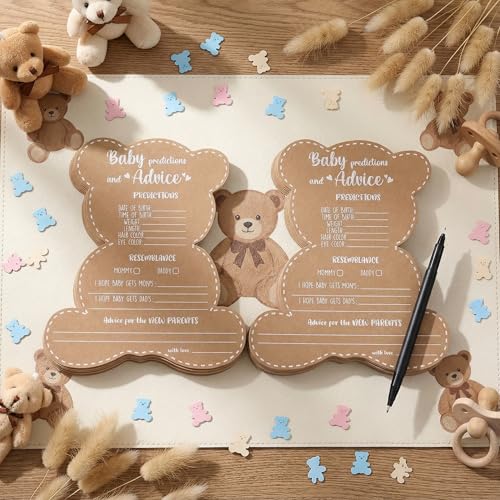 Teddy Bear Baby Shower Advice Cards - Set of 50 - Woodland Theme