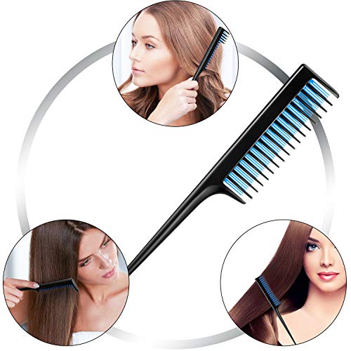 Leinuosen 3-Pack 8-Inch Teasing Comb Set for Volume & Styling