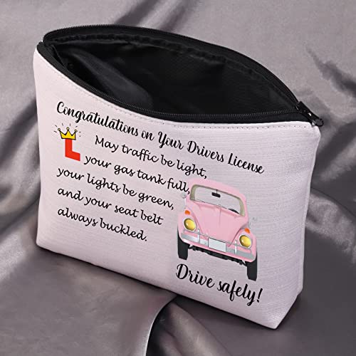 Passing Driving Test Makeup Bag for Women - MEIKIUP Travel Organizer