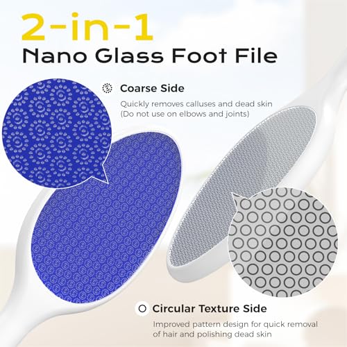 yomanta Nano Glass Foot File - 2-in-1 Callus Remover & Exfoliator