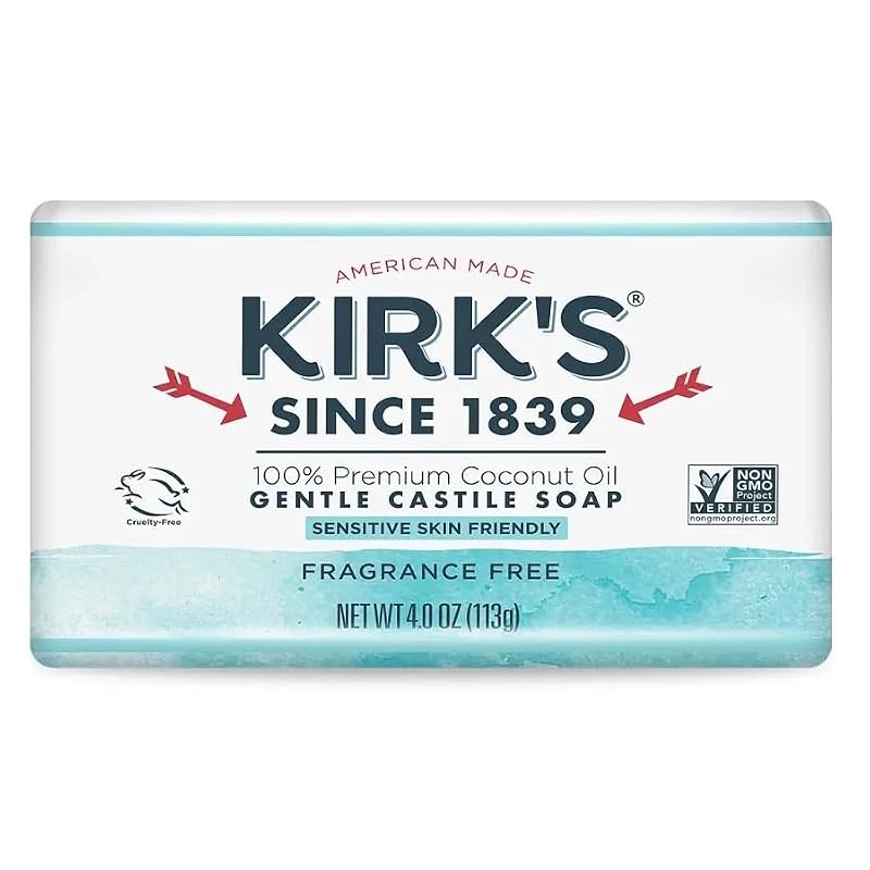 Kirk's Lavender & Vanilla Coconut Oil Castile Bar Soap - 4 oz