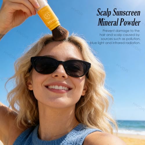KYDA Mineral Sunscreen Powder SPF 35 - Matte Setting Powder for Face & Hair