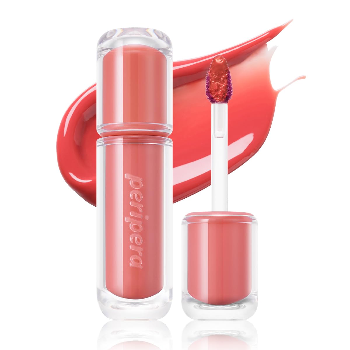 Peripera Mood Glowy Tint - Buildable K-Beauty Lip Tint for Sensitive Lips | Lightweight, Non-Sticky, 01 Tiny Strawberry