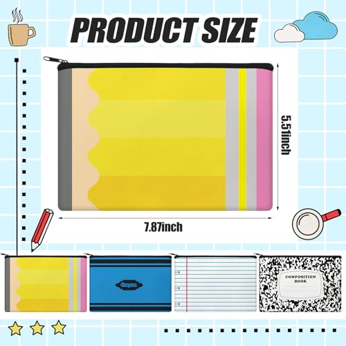 8 Pcs Christmas Teacher Gifts Bulk - Colorful Pencil Pouch Survival Kit - Yeyeplum