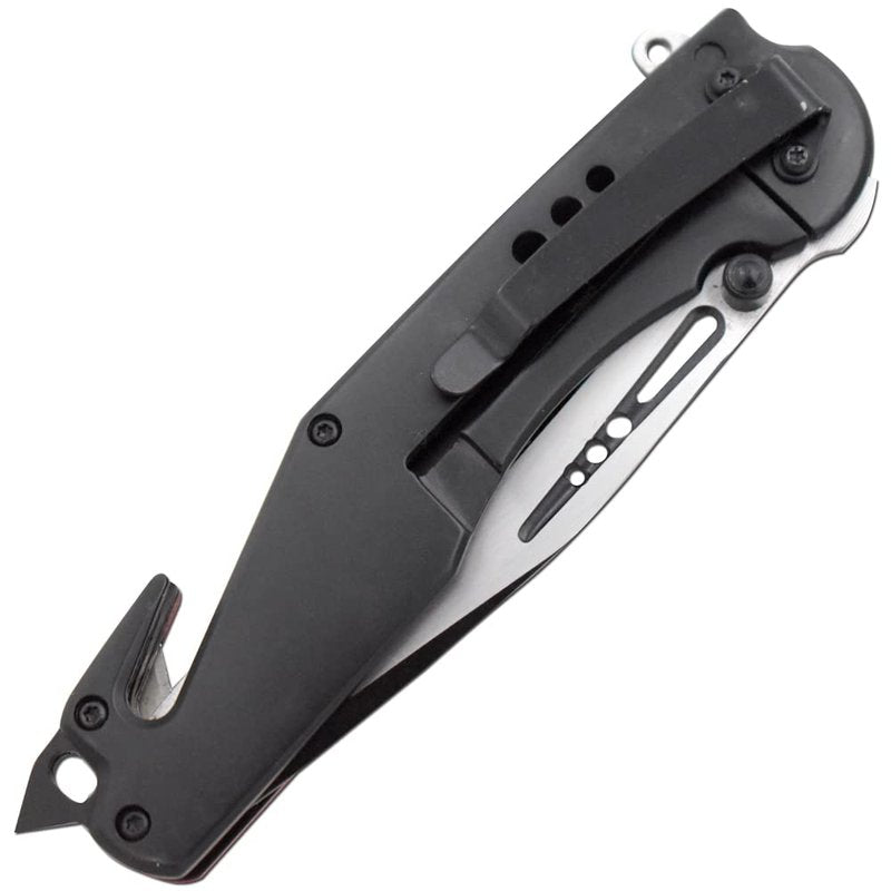 Snake Eye Tactical Rescue Style 3-in-1 Tactical Knife for Military and First-Responders Knife