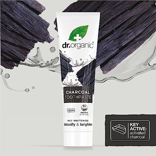 Dr. Organic Whitening Charcoal Toothpaste 100ml - Silica & Mint