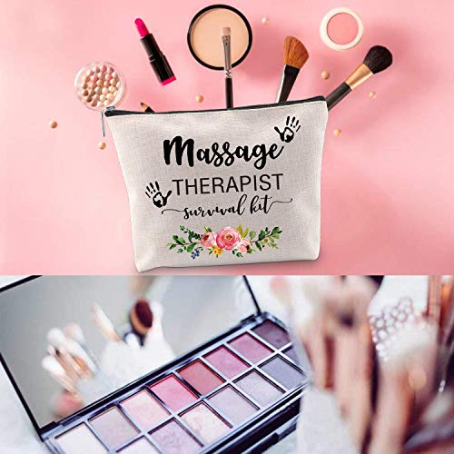 Massage Therapist Makeup Bag - Multifunctional Canvas Organizer