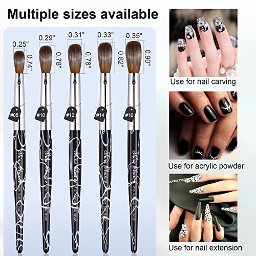 Professional Acrylic Nail Art Brush – Size 12 Kolinsky Hair