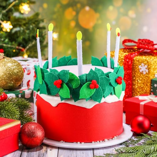 Christmas St. Lucia Felt Headband Crown with Colorful Candle Design
