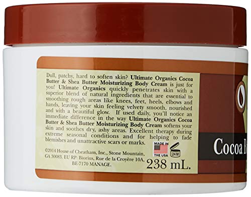 Cocoa Butter & Shea Butter Moisturizing Body Cream, 8oz (Pack of 2)