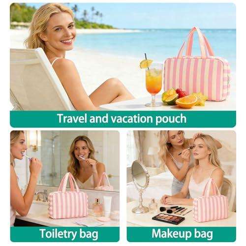 Apxouans Hanging Toiletry Bag for Women, Water-Resistant Travel Organizer