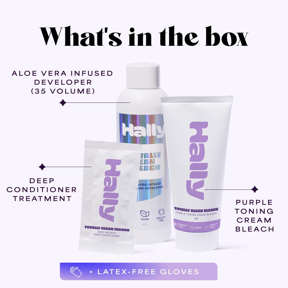 Gentle Hair Bleach Kit - Ammonia-Free Lightener for Up to 8 Levels | Vegan, Conditioning System | At-Home Use
