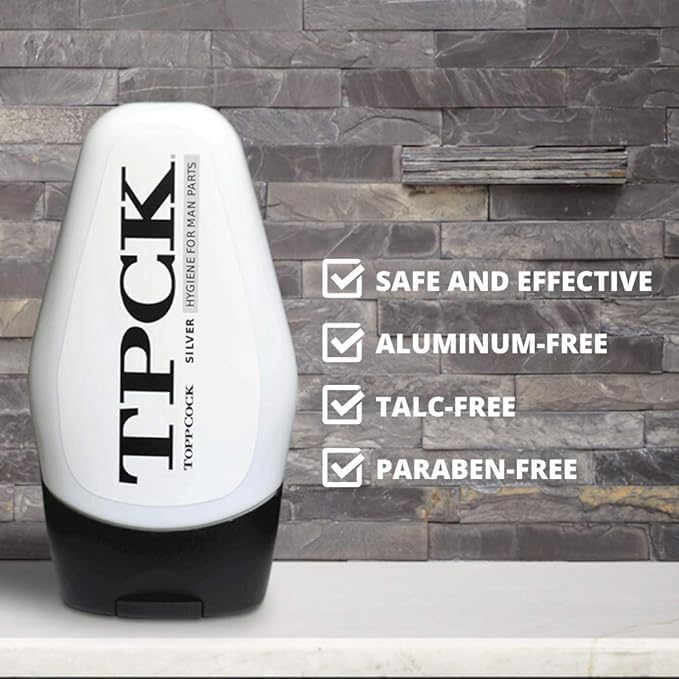 ToppCock Silver Men's Intimate Deodorant Gel - Anti-Chafing Odor Control