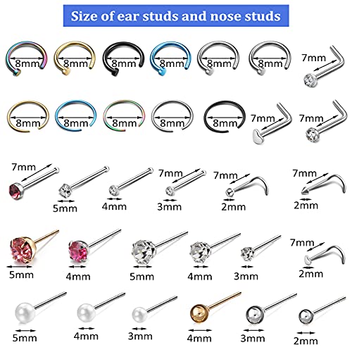 Honoson 158-Piece Ear and Body Piercing Gun Kit with Studs and Earrings