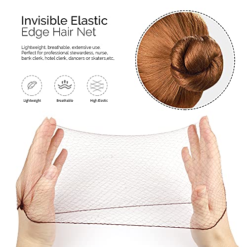 FANDAMEI Brown Hair Accessory Set with Invisible Nets, Donut Makers & Bobby Pins