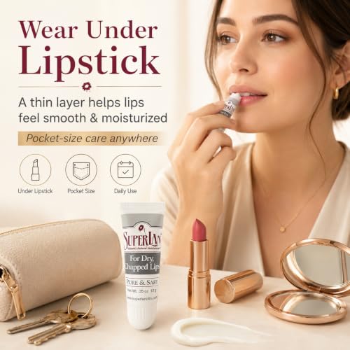Superlan Organic Lanolin Lip Balm & Nipple Cream 3-Pack Original