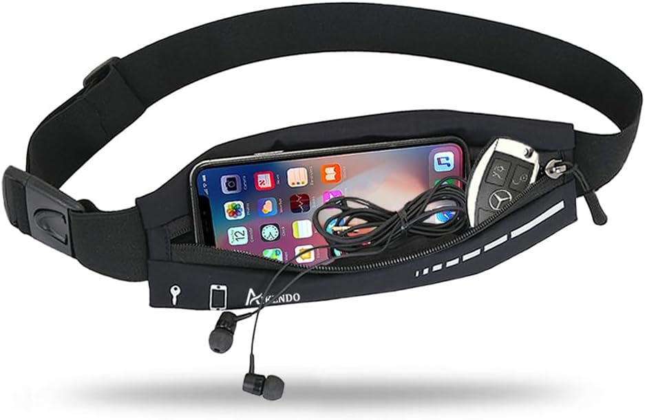 Slim Running Belt for Women & Men - Runners Fanny Pack with Phone Holder | Workout Jogging Waist Bag