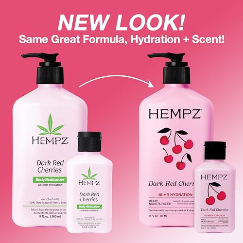 Hempz Dark Red Cherries Lotion - Ultra Hydrating 2.25 oz