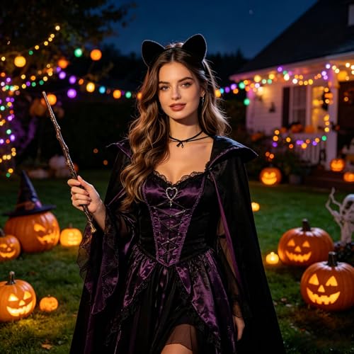 Black Cat Ears Headband for Women - Halloween Costume Accessory