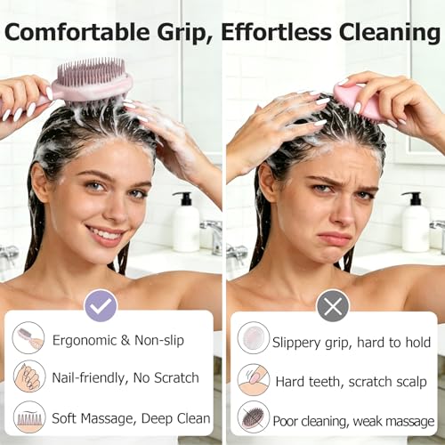 2-in-1 Detangling Brush & Scalp Massager for All Hair Types