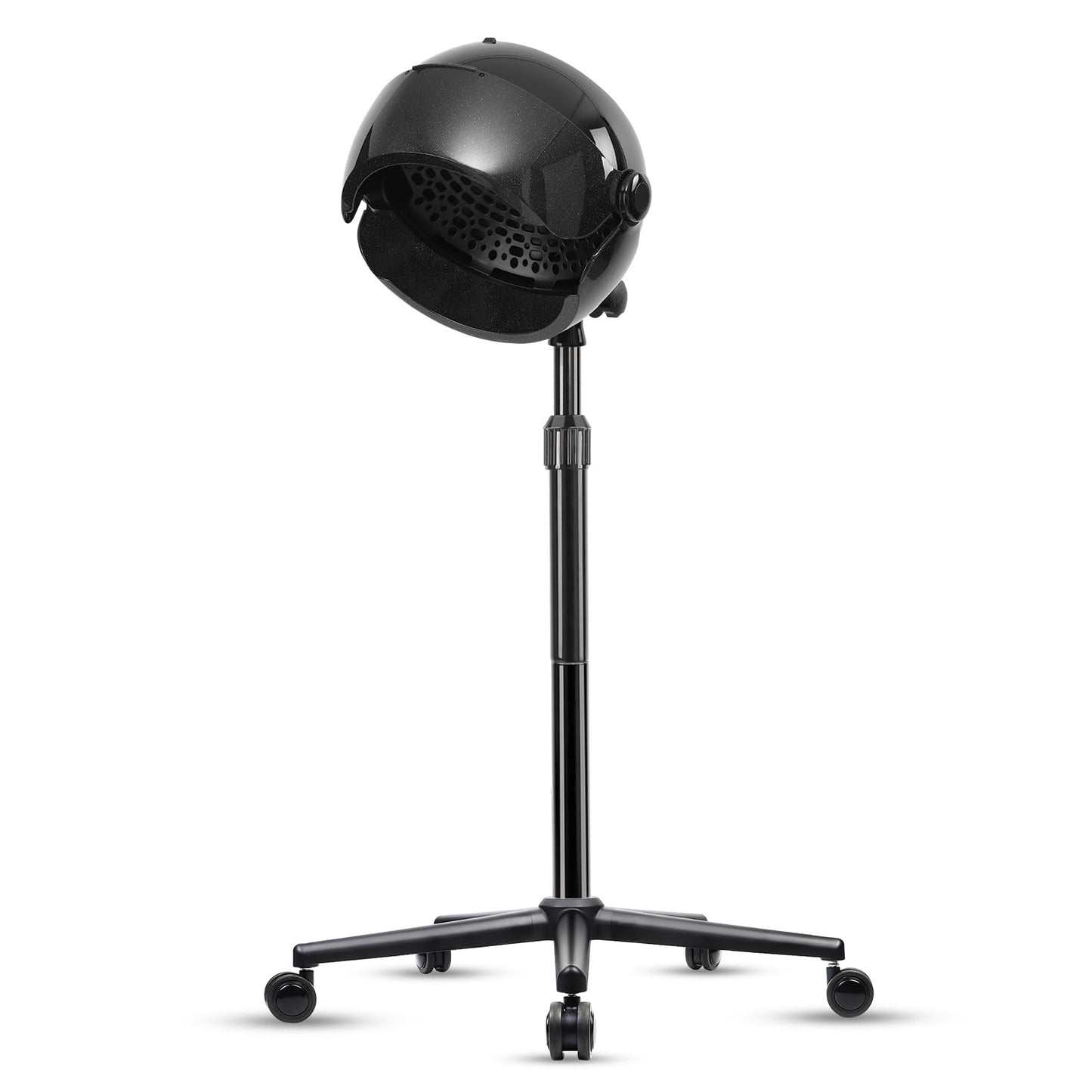 Wuissvnb Hooded Hair Dryer, Stand Hair Dryer, Professional Hooded Dryer on Wheels with Digital Display, Touch Controls and 3 Temperature Settings for Salon and Home Use - Black