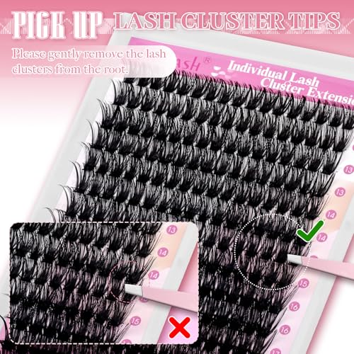 FADLASH 80D Lash Clusters Kit 12-18mm Fluffy Volume Eyelash Extensions