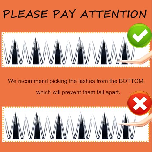 VYNIXUS Fairy-0.07D Lash Clusters Kit D-Mix8-16 Waterproof DIY Eyelash Extensions