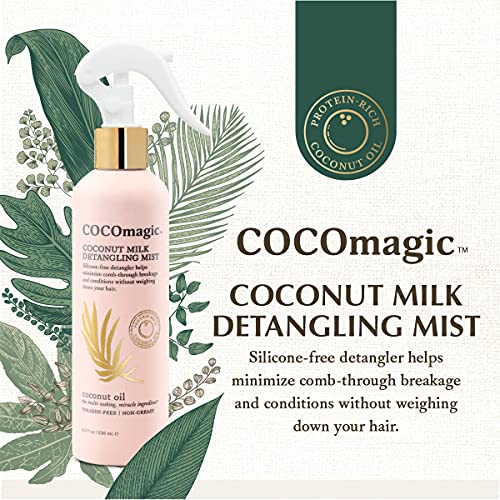 Cocomagic Coconut Milk Detangling Mist | Extra Moisturizing Leave-in Detangler | Restore Vibrancy and Boost Shine | Non-Greasy Formula | Paraben Free (8 oz)