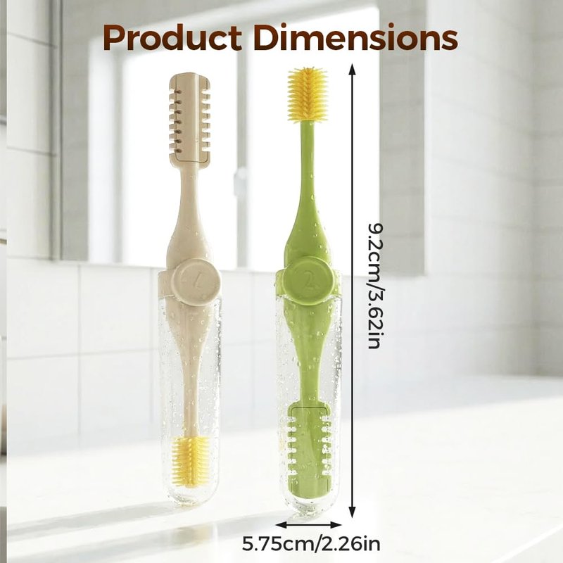 2-in-1 Nasal Hair Cutter, 2026 New Nose Hair Trimmer for Men Women, 360° Rotating Portable Manual Nose Hair Remover Tool with Ear Picker, Double Sided Noses Hairs Knife Travel Essentials (Beige 3PCS)