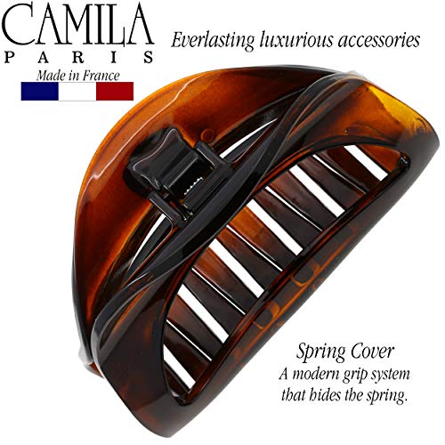 Camila Paris 3.5-Inch French Hair Claw Clip for Thick Hair, Tortoise Shell