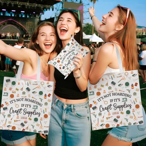 Y1tvei Canvas Tote Bag with Makeup Pouch - Reusable Gift