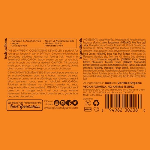 Glop & Glam Creamsicle Detangler & Leave-In Conditioner Spray for Kids