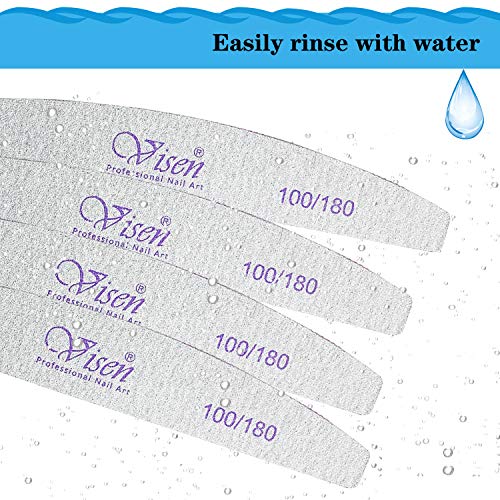 Jutoe 25 Pcs Nail Files with 100/180 Grit Double Sided Emery Boards for Manicure & Pedicure