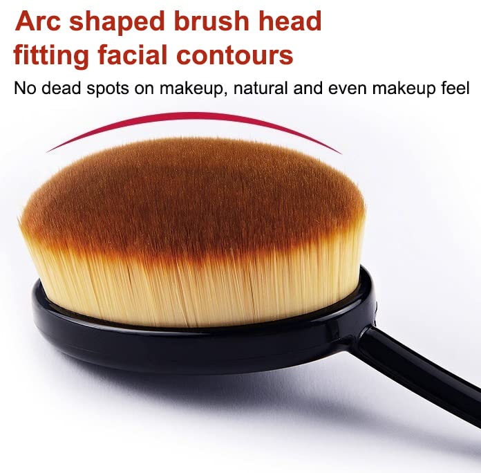 Toothbrush Type Foundation Makeup Brush - Ideal for Liquid & Cream Blending | Black