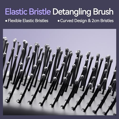 Men's Detangling Hair Brush with Nylon Bristles - Gray