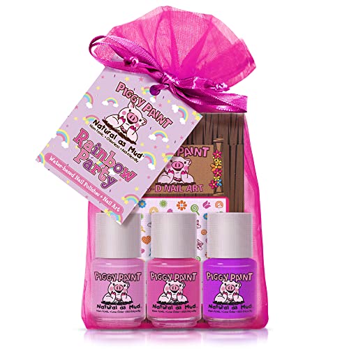 Piggy Paint Rainbow Party Nail Polish Set - Non-Toxic & Vegan