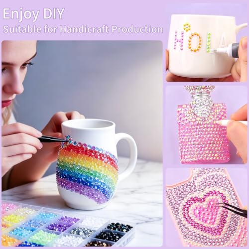 Deyushi 40,000Pcs Rhinestone Bedazzling Kit for Crafts & Clothing
