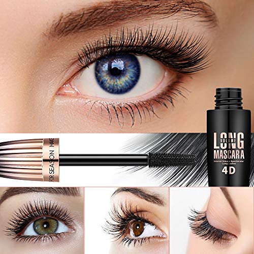 4D Silk Fiber Lash Mascara - Waterproof Volume & Length, 2 Pack